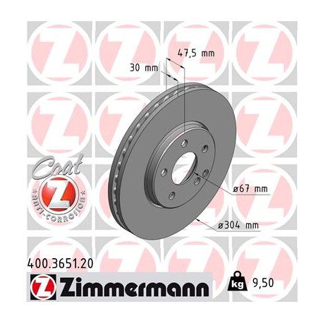 DISC ZIMMERMANN MERCEDES Coat Z