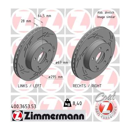 DISC ZIMMERMANN MERCEDES BLACK Z