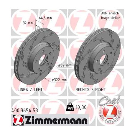 DISC ZIMMERMANN MERCEDES BLACK Z