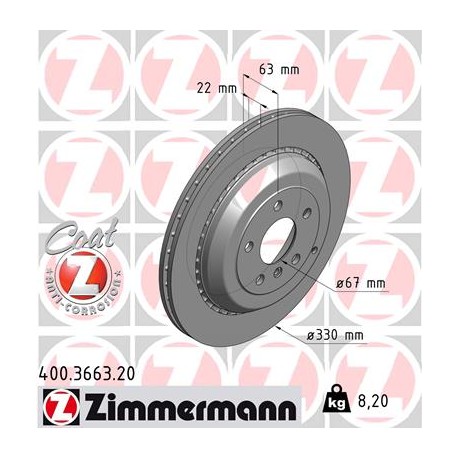 DISC ZIMMERMANN MERCEDES Coat Z