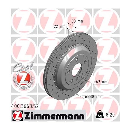 DISQUE ZIMMERMANN MERCEDES SPORT Z