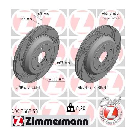 DISC ZIMMERMANN MERCEDES BLACK Z