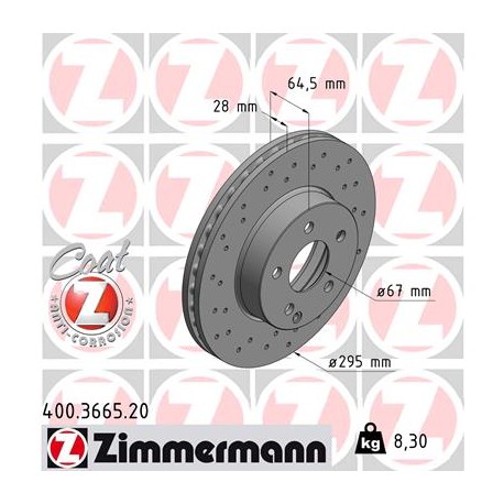 DISC ZIMMERMANN MERCEDES Coat Z