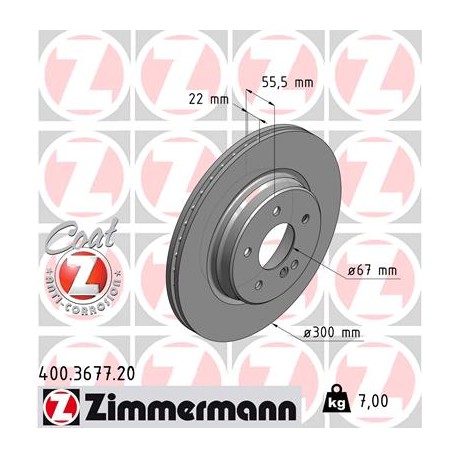 DISC ZIMMERMANN MERCEDES Coat Z