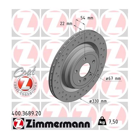 DISC ZIMMERMANN MERCEDES Coat Z