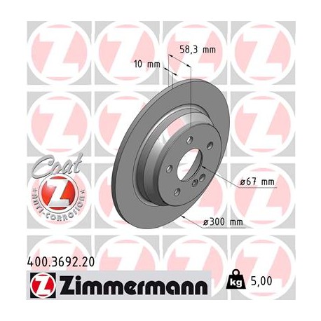 DISC ZIMMERMANN MERCEDES Coat Z