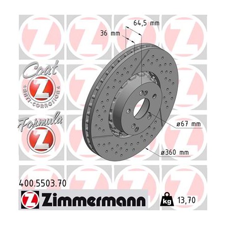 DISC ZIMMERMANN MERCEDES FORMULA Z Coat Z