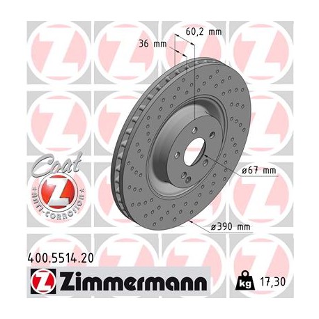 DISC ZIMMERMANN MERCEDES Coat Z