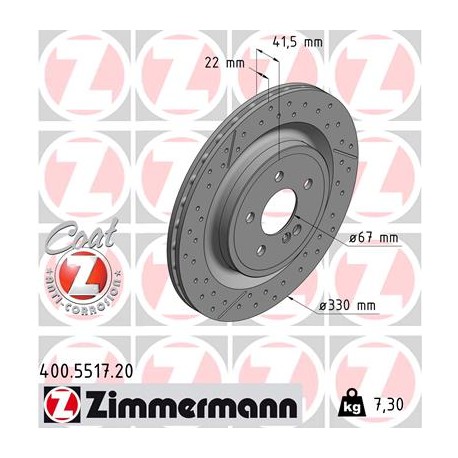 DISC ZIMMERMANN MERCEDES Coat Z