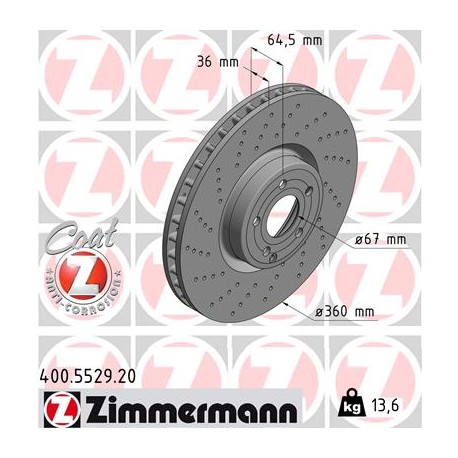 DISC ZIMMERMANN MERCEDES Coat Z