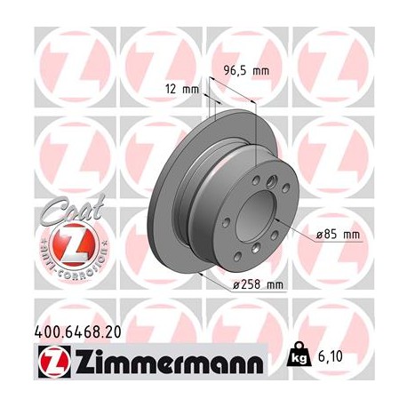 DISC ZIMMERMANN MERCEDES/VAG Coat Z