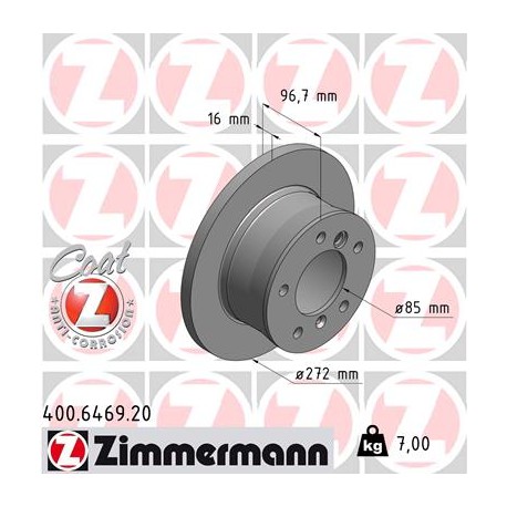 DISC ZIMMERMANN MERCEDES/VAG Coat Z