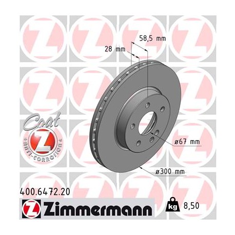 DISC ZIMMERMANN MERCEDES Coat Z