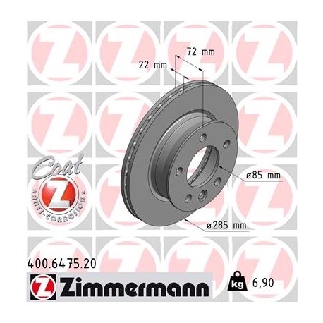 DISC ZIMMERMANN MERCEDES Coat Z