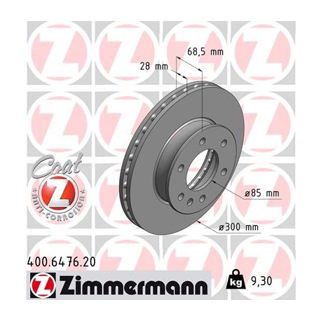 DISC ZIMMERMANN MERCEDES/VAG Coat Z