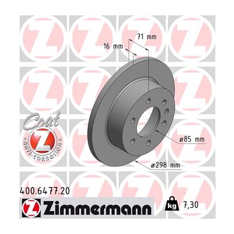 DISC ZIMMERMANN MERCEDES/VAG Coat Z