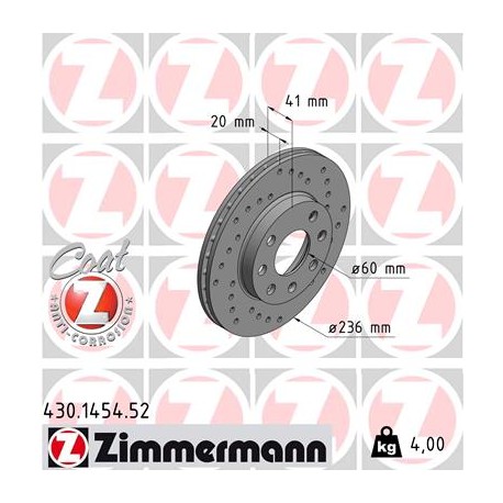 DISQUE ZIMMERMANN OPEL SPORT Z