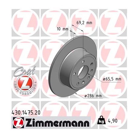 DISC ZIMMERMANN OPEL/SAAB Coat Z