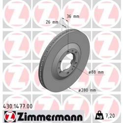 DISQUE ZIMMERMANN OPEL