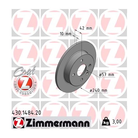 DISC ZIMMERMANN OPEL Coat Z