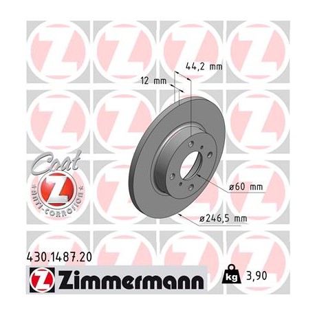 DISC ZIMMERMANN OPEL/SUZUKI Coat Z