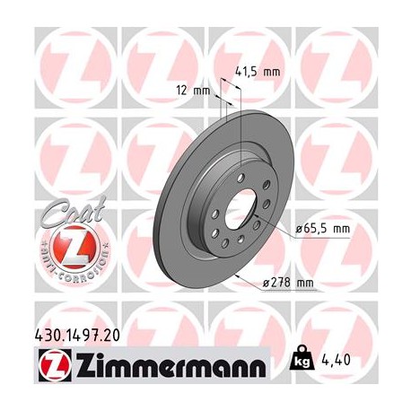 SCHIJF ZIMMERMANN OPEL/SAAB/FIAT Coat Z