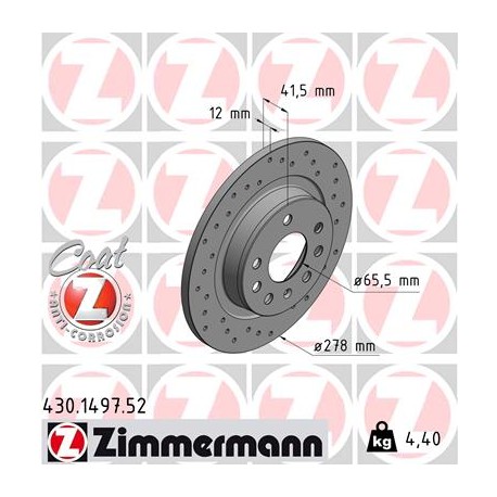 SCHIJF ZIMMERMANN OPEL/SAAB/FIAT SPORT Z