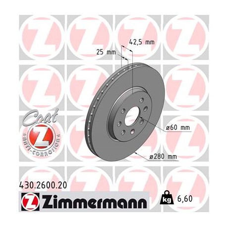 DISC ZIMMERMANN OPEL Coat Z