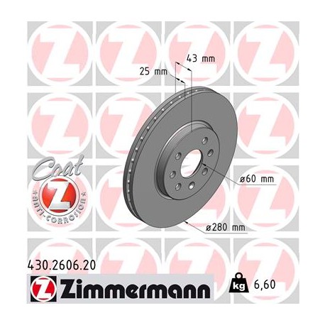 DISC ZIMMERMANN OPEL Coat Z