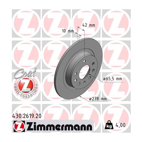 DISC ZIMMERMANN OPEL Coat Z