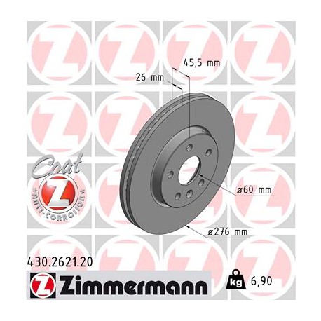 DISC ZIMMERMANN OPEL Coat Z