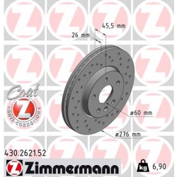 DISQUE ZIMMERMANN OPEL/CHEVROLET SPORT Z