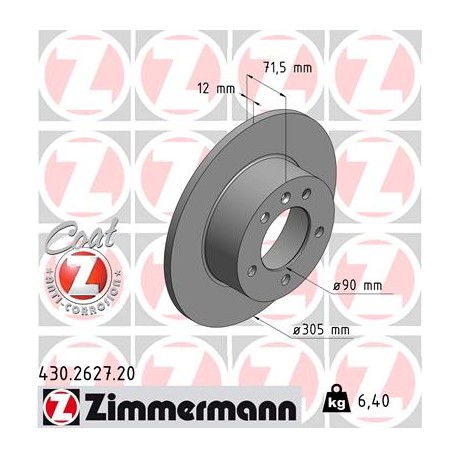 DISC ZIMMERMANN OPEL/RENAULT Coat Z