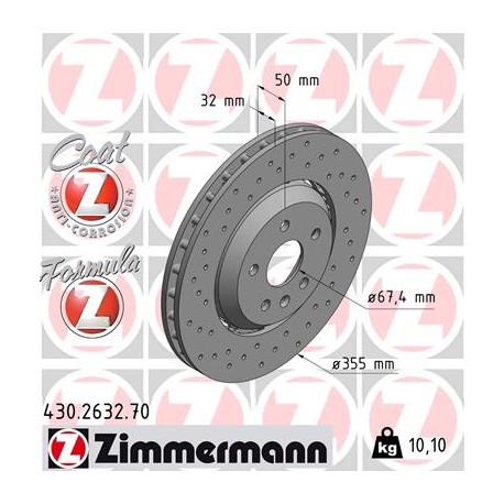 DISC ZIMMERMANN OPEL/SAAB FORMULA Z Coat Z