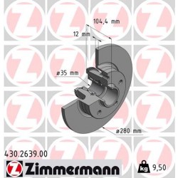 DISC ZIMMERMANN OPEL/RENAULT/FIAT incl. bearing set