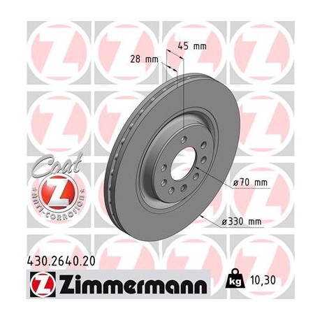 DISC ZIMMERMANN OPEL Coat Z