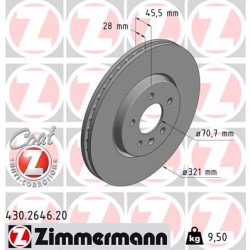 DISQUE ZIMMERMANN OPEL Coat Z