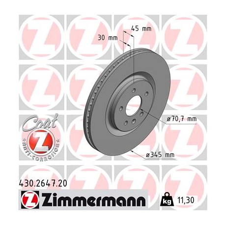 DISC ZIMMERMANN OPEL Coat Z