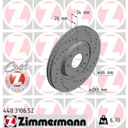 DISC ZIMMERMANN PEUGEOT/CITROEN SPORT Z