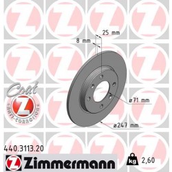 DISC ZIMMERMANN PEUGEOT/CITROEN Coat Z