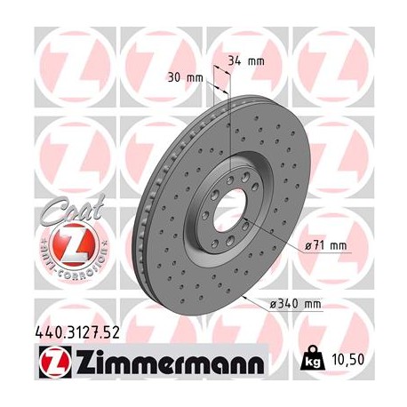 DISC ZIMMERMANN PEUGEOT/CITROEN SPORT Z