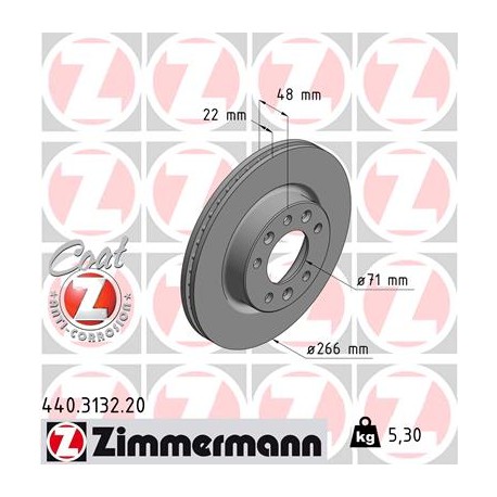 DISC ZIMMERMANN PEUGEOT Coat Z