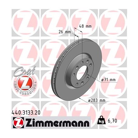 DISC ZIMMERMANN PEUGEOT Coat Z