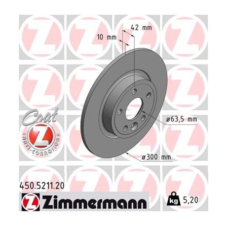 DISC ZIMMERMANN LAND ROVER Coat Z