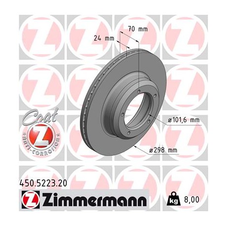 DISC ZIMMERMANN LAND ROVER Coat Z