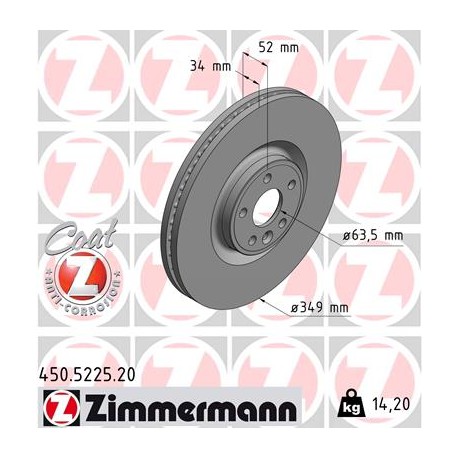 DISC ZIMMERMANN LAND ROVER/JAGUAR Coat Z