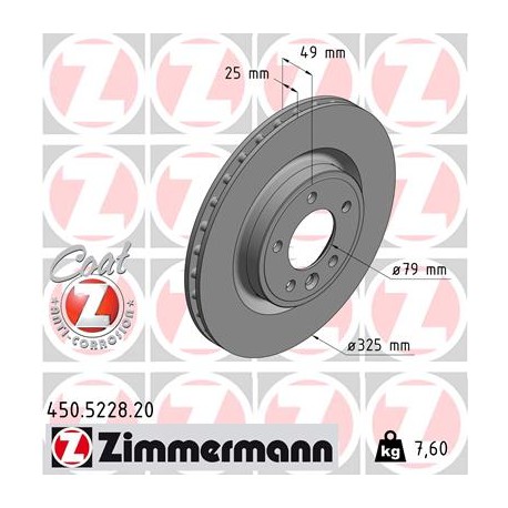 DISC ZIMMERMANN LAND ROVER Coat Z