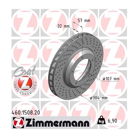 DISQUE ZIMMERMANN PORSCHE RECHTS Coat Z