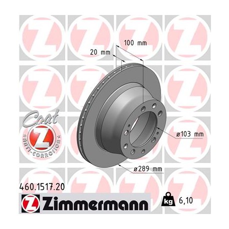 DISQUE ZIMMERMANN PORSCHE Coat Z