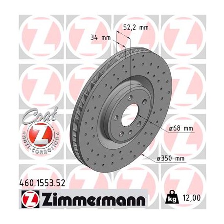 DISQUE ZIMMERMANN PORSCHE SPORT Z DROIT